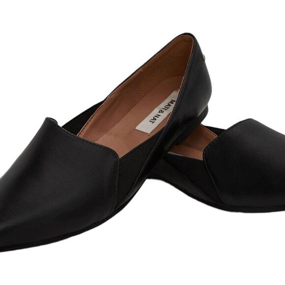 MATT & NAT WMNS 6 Black Flats Vegan Westmount Career Capsule Office Pointed Toe - Picture 6 of 16